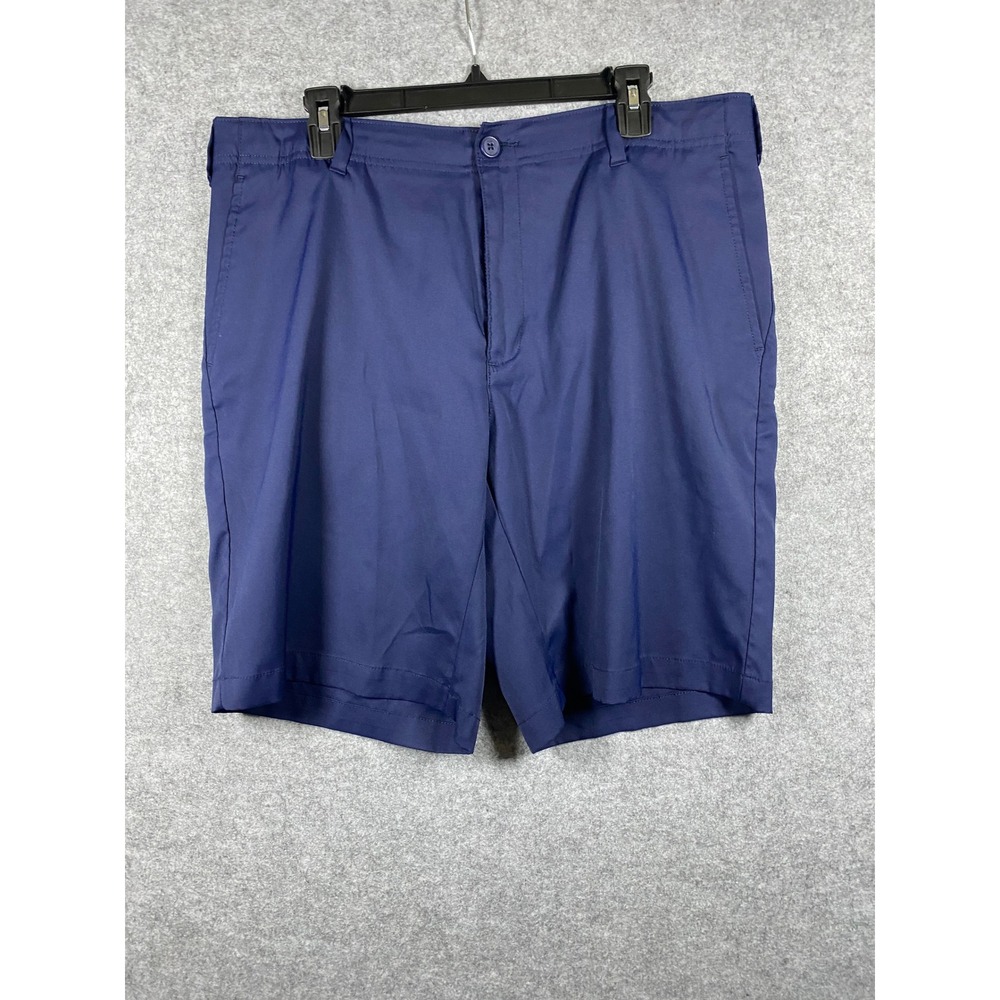 BCG Mens Golf Shorts Navy Blue Flat Front Performance Athletic Size 36W